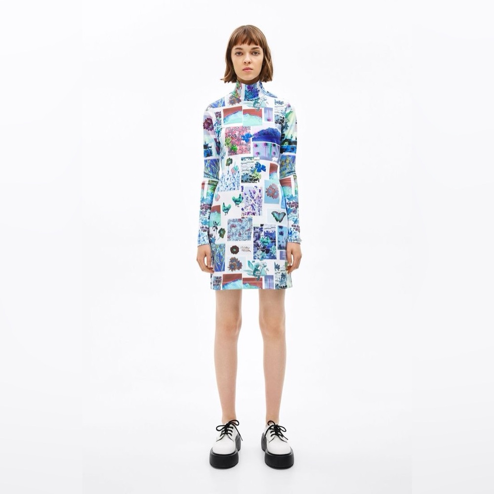 Multicolor Graphic Print Dress